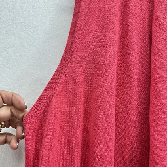 In Cashmere Open Front Cardigan Womens Large Pink Silk Cashmere Blend Sweater - Picture 3 of 10